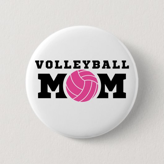 VOLLEYBALL MOM RONDE BUTTON 5,7 CM (Voorkant)