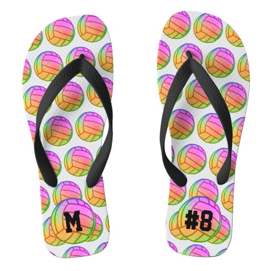 Volleyball Monogram Teenslippers (Voetbed)