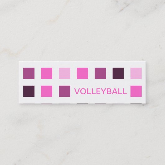 VOLLEYBALL (moskee-vierkantjes) Mini Visitekaartje (Voorkant)