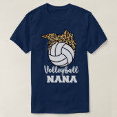 Volleyball Nana Funny Leopard Nana Long Hoeve T-shirt (Design voorkant)