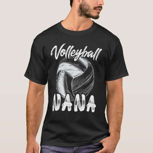 Volleyball Nana voor vrouwelijke gezinsleden T-shirt (Voorkant)