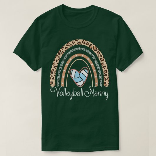 Volleyball Nanny Boho Rainbow Funny Volleyball Nan T-shirt (Design voorkant)