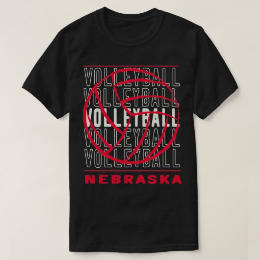 Volleyball Nebraska T-shirt (Design voorkant)