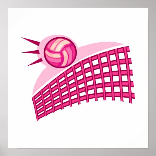 Volleyball & net poster (Voorkant)