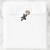 Volleyball Ninja Ronde Sticker (Tas)