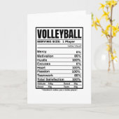 Volleyball Nutrition Facts Kaart (Gele Bloem)