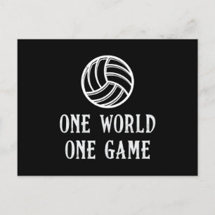 Volleyball One World One Game Volleyball Player Briefkaart