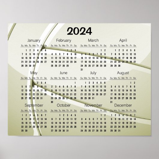 Volleyball ontwerp 2024 kalenderposter poster (Voorkant)
