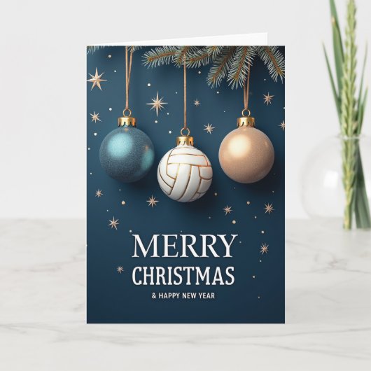 Volleyball Ornament Christmas Card Kaart (Voorkant)