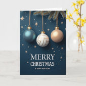 Volleyball Ornament Christmas Card Kaart (Gele Bloem)