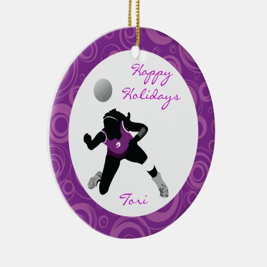VolleyBall Ornament Personalize Digger (Rechts)