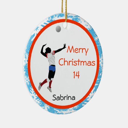 VolleyBall Ornament Personalize Server (Rechts)