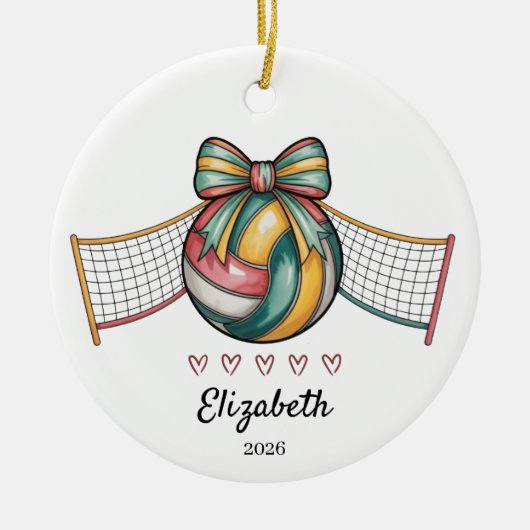Volleyball Ornament Youth Volleyball Gifts  (Voorkant)