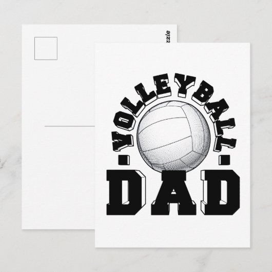 Volleyball Pap Oude School Gift Ideeën Briefkaart (Voorkant / Achterkant)