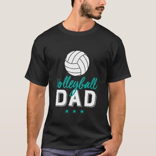 Volleyball Pap Proud Vader van de Zoon van de Spel T-shirt (Voorkant)