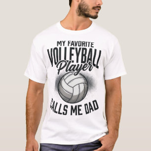 Volleyball Papa Mijn Favoriete Speler Noemt Me Pap T-shirt