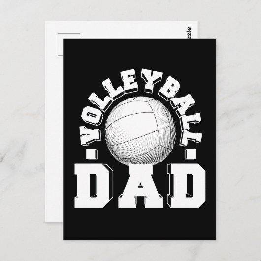 Volleyball Papa Oud School Elegant Briefkaart (Voorkant / Achterkant)