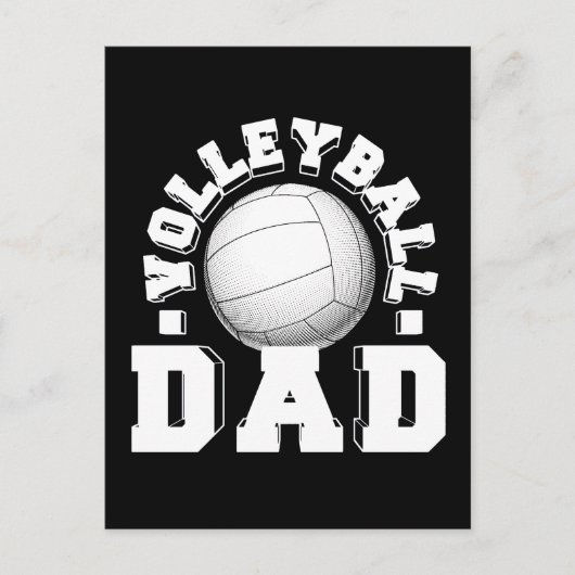 Volleyball Papa Oud School Elegant Briefkaart (Voorkant)