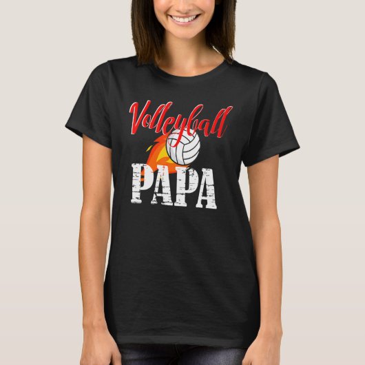 Volleyball Papa Volleyball T-shirt (Voorkant)
