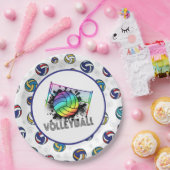 Volleyball Papieren Bordje (Feest)