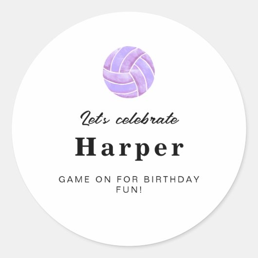 Volleyball Party Stickers (Voorkant)