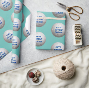 Volleyball Personalized Wrapping Paper Cadeaupapier
