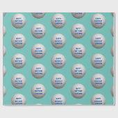 Volleyball Personalized Wrapping Paper Cadeaupapier (Vlak)