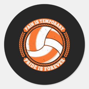 Volleyball - Pijn Tijdelijke Pride Forever Ronde Sticker