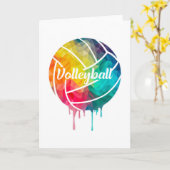 Volleyball Player Beach Volleyball Team Gift Idee Kaart (Gele Bloem)