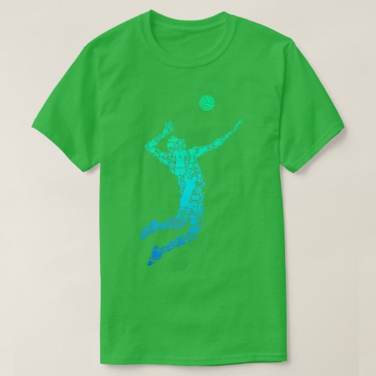 Volleyball Player Boys Man Youth 1 T-shirt (Design voorkant)