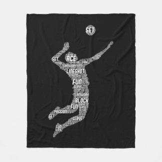 Volleyball Player Boys Youth Mannen  Fleece Deken