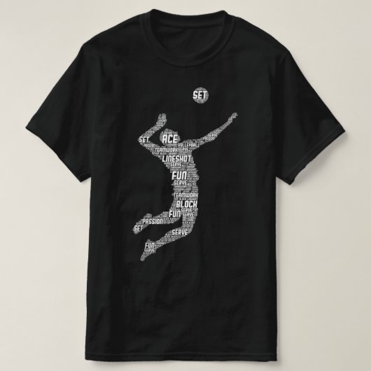 Volleyball Player Boys Youth Mannen T-shirt (Design voorkant)