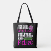 Volleyball Player Coach Pickle Lover Funny Gift Tote Bag (Achterkant)