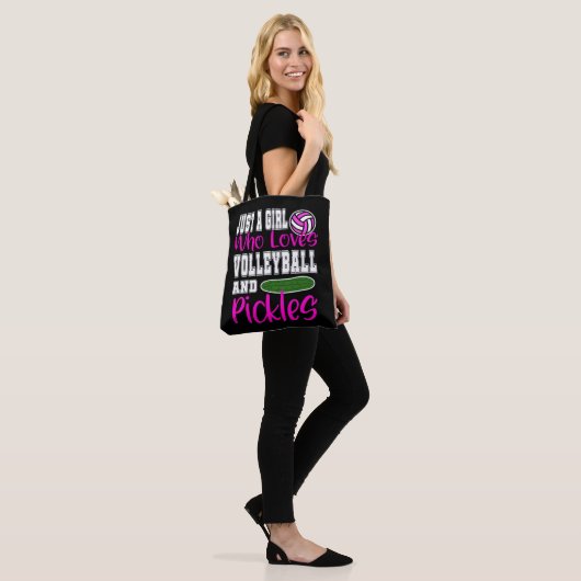 Volleyball Player Coach Pickle Lover Funny Gift Tote Bag (Op model)
