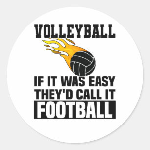 Volleyball Player Comparison Flame Volleyball Ronde Sticker