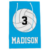 Volleyball Player Custom Jersey Number & Team Name Medium Cadeauzakje (Voorkant)