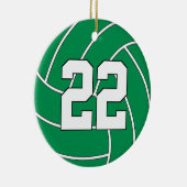Volleyball Player Custom Jersey Nummer kerstmis Keramisch Ornament (Rechts)