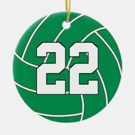 Volleyball Player Custom Jersey Nummer kerstmis Keramisch Ornament