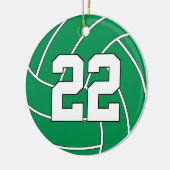 Volleyball Player Custom Jersey Nummer kerstmis Keramisch Ornament (Links)