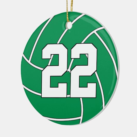 Volleyball Player Custom Jersey Nummer kerstmis Keramisch Ornament (Links)