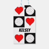 Volleyball Player Custom Name of Text Gift Label Cadeaulabel (Achterkant)