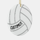 Volleyball Player Custom Name of Text Kerstmis Keramisch Ornament (Rechts)