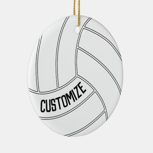 Volleyball Player Custom Name of Text Kerstmis Keramisch Ornament (Rechts)