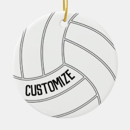 Volleyball Player Custom Name of Text Kerstmis Keramisch Ornament