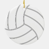 Volleyball Player Custom Name of Text Kerstmis Keramisch Ornament (Achterkant)
