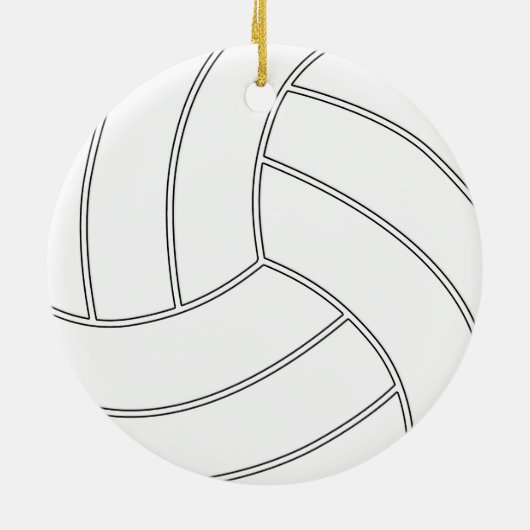 Volleyball Player Custom Name of Text Kerstmis Keramisch Ornament (Achterkant)
