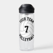 Volleyball Player Custom Team Name & Jersey Number Waterfles (Achterkant)