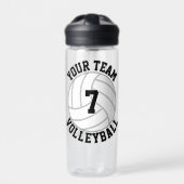 Volleyball Player Custom Team Name & Jersey Number Waterfles (Voorkant)