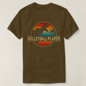 Volleyball Player Dinosaur T-shirt (Design voorkant)