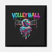 Volleyball Player Drip Ice Cream Drip Volleyball L Magneet (Voorkant)